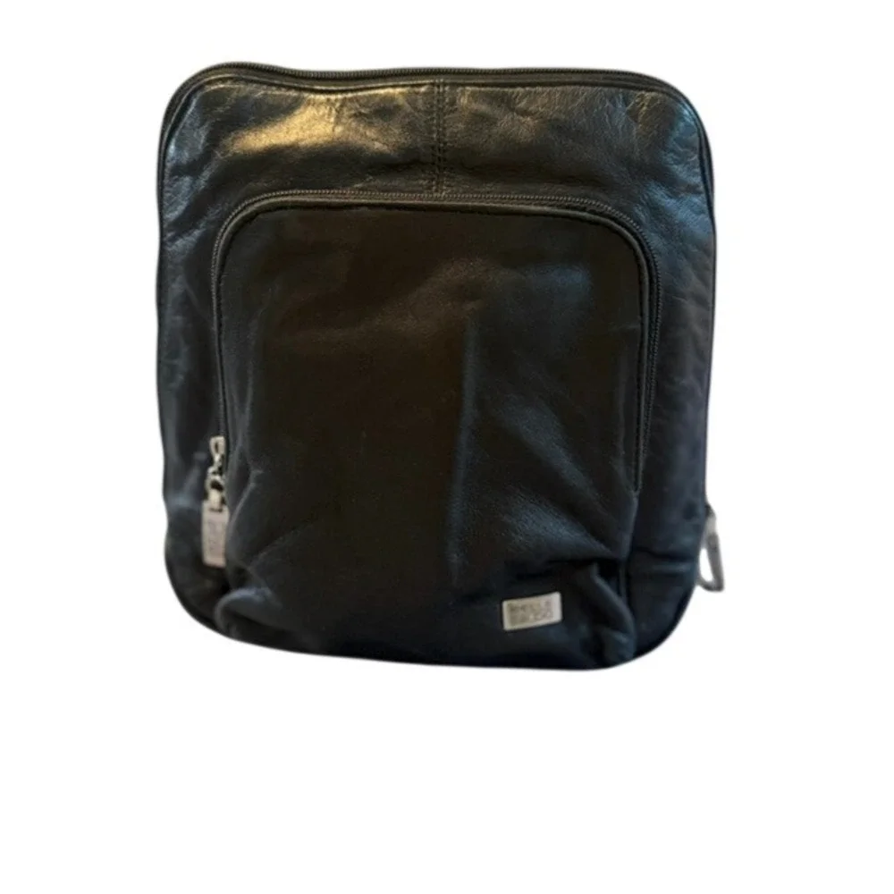 Wilsons Leather Pelle Studio Backpack Womens Small Black Excellent Mini Bag